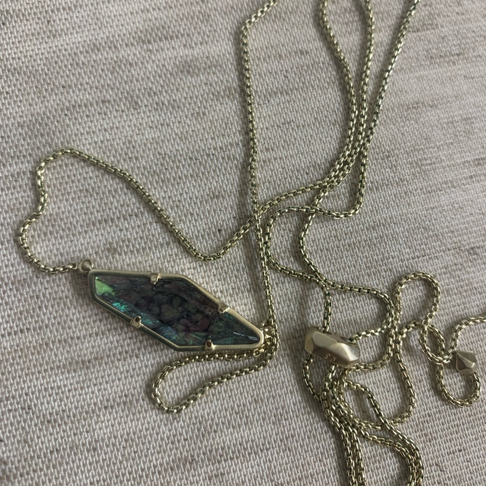 Iridescent Kendra Scott Adjustable Toggle Necklace - image 2